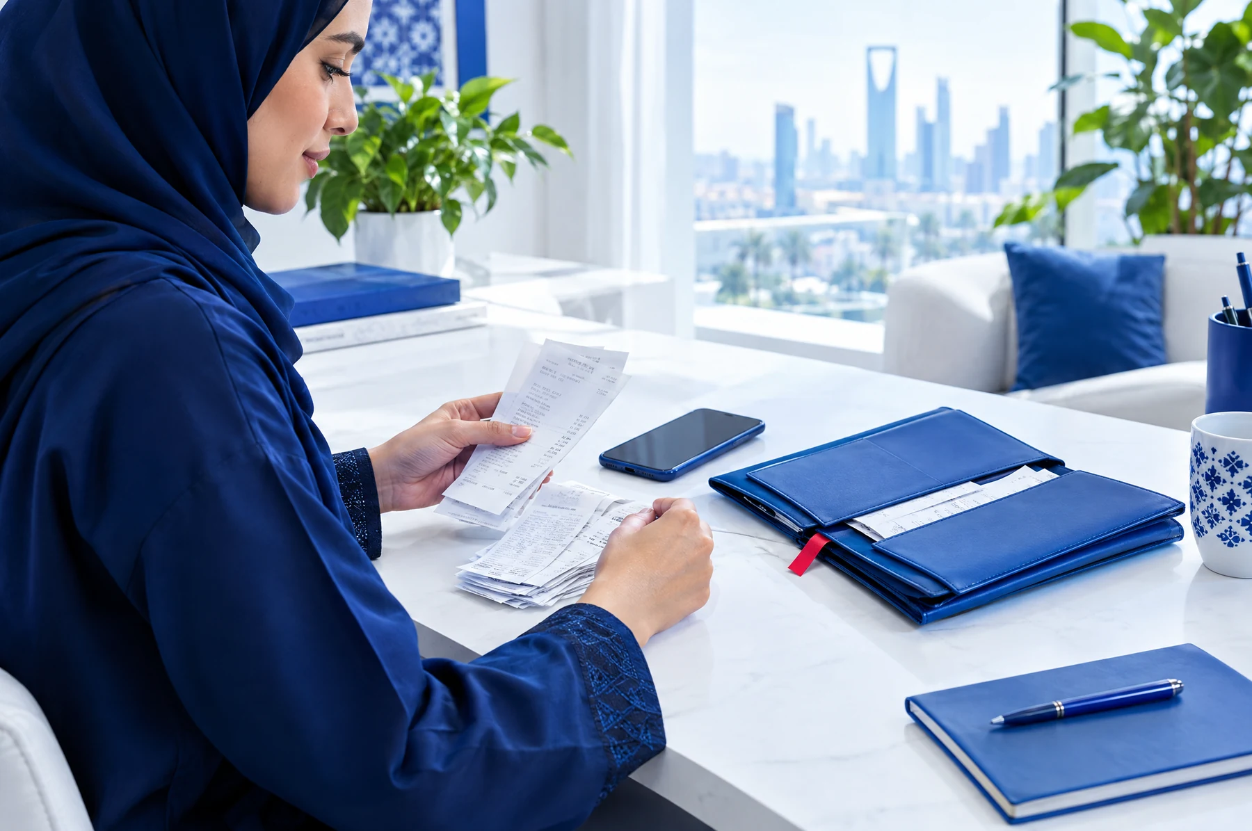 متابعة المشتريات والأميال في مكان منظم